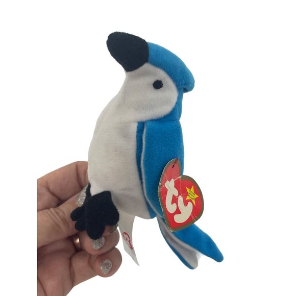 Teenie Beanie Babis Rocket the Blue Jay MFD for McDonald’s 1993 Vintage 6” x 3” - Picture 9 of 10